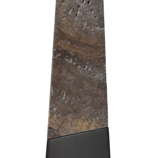 Bromley Black 90 cm Table Lamp with Conical Marble Base and White Shade