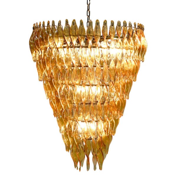 Maldon Amber Glass Chandelier – 100 × 75 cm