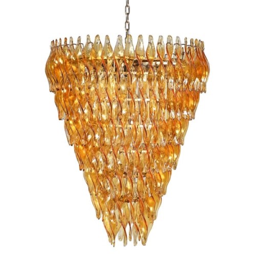 Maldon Amber Glass Chandelier – 100 × 75 cm