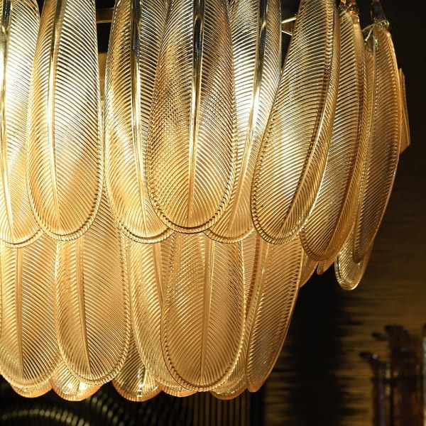 Kensington Rectangular Glass Panel Chandelier 95 cm