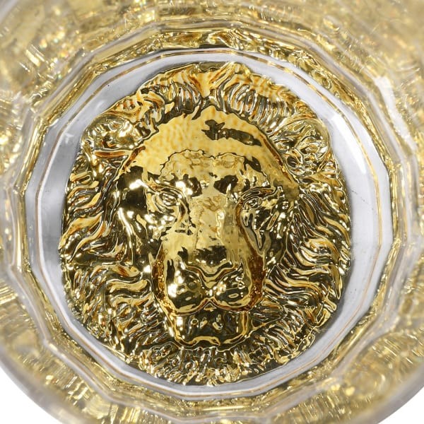 Lions Gold Motif Glass Tumblers – Set of Four, 11 cm