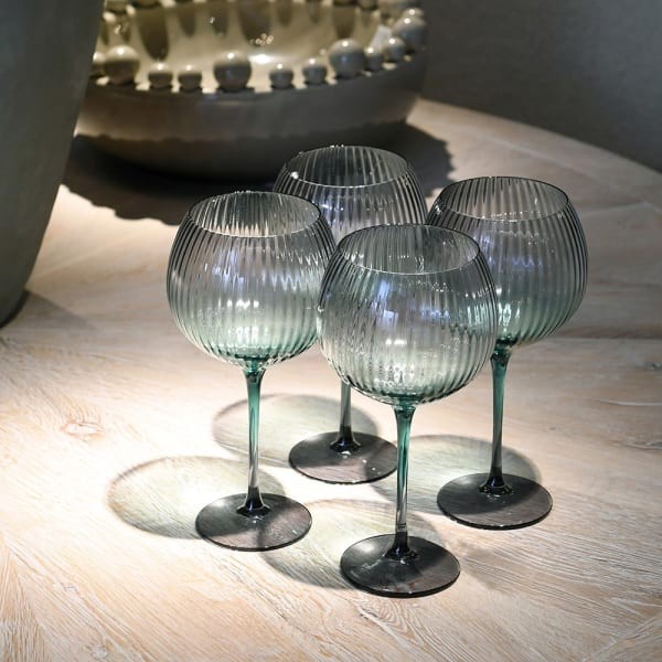 Emeralds Crystal-Style Stemmed Gin Goblets – 22.5 cm