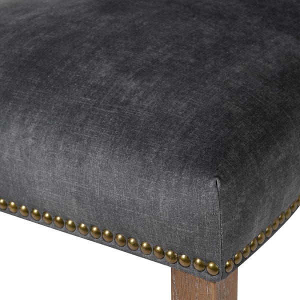 Elegant grey upholstered dining chair for dining room