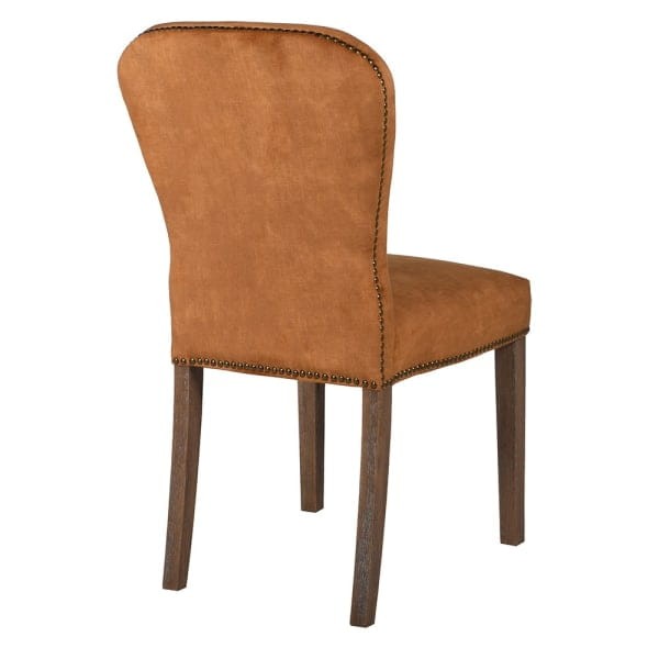 Elegant gold upholstered dining chair for dining room