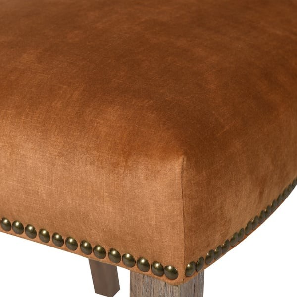Elegant gold upholstered dining chair for dining room