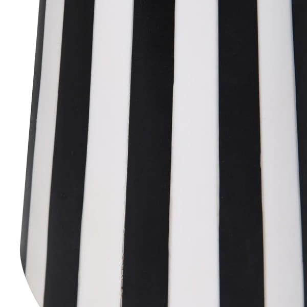 Kinnerton black and white bone inlay table lamp 72 cm with linen shade