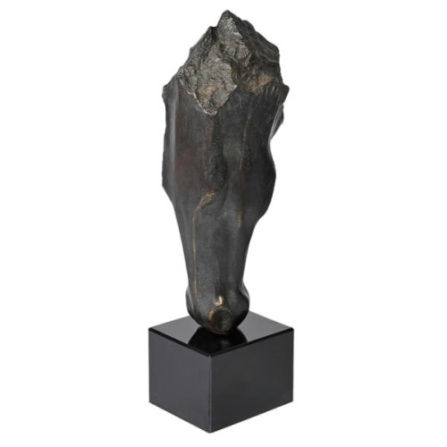 Black Abstract Horse Sculpture 50 cm