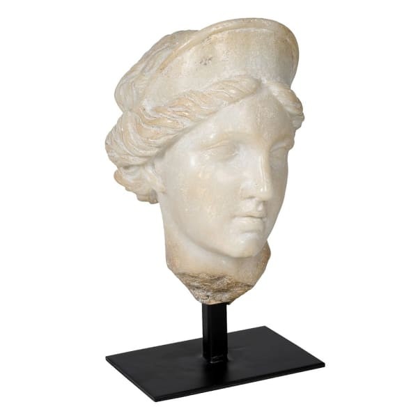 Aphrodite sculpture in cream and black 29 cm