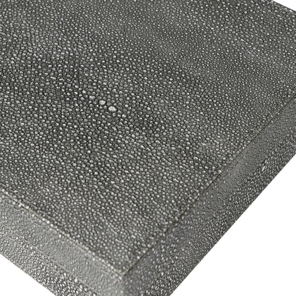 Chelsea Grey Faux Leather Decorative Box Set with Gold Detailing