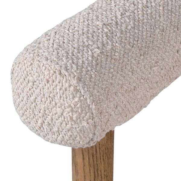 Pimlico Cream Boucle Dining Chair ash wood 70 cm