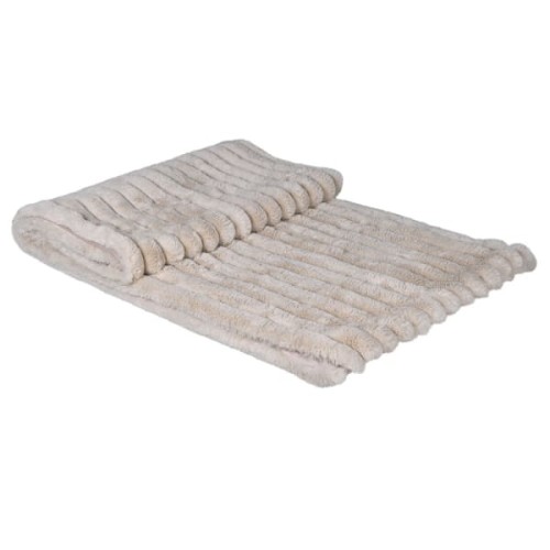 Boscobel Light Grey Faux Fur Throw 180 x 140 cm
