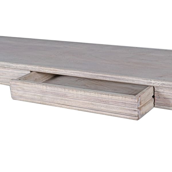 Imperium Round Large Acacia Wood Console Table with Two Drawers, 236 cm