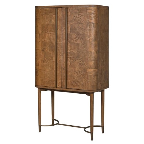 Lincoln Bar Cabinet 171 cm - large drinks cabinet burl wood