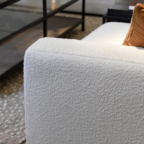 Cloud Bouclé White Modular Corner Sofa – 5-Piece Living Room Set