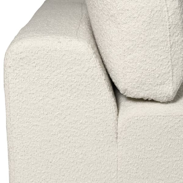 Cloud Bouclé White Modular Corner Sofa – 5-Piece Living Room Set
