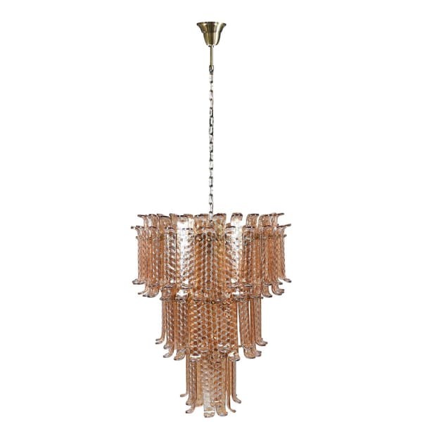 Leicester Gold glass Chandelier 88x70 cm Glass and Iron