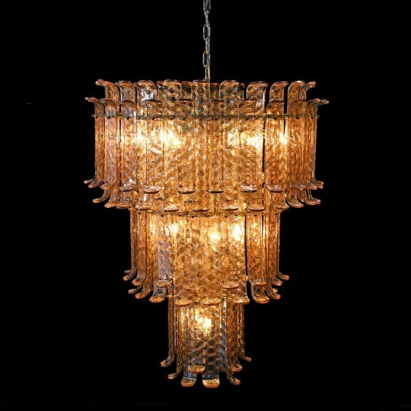 Leicester Gold Chandelier 88x70 cm Glass and Iron