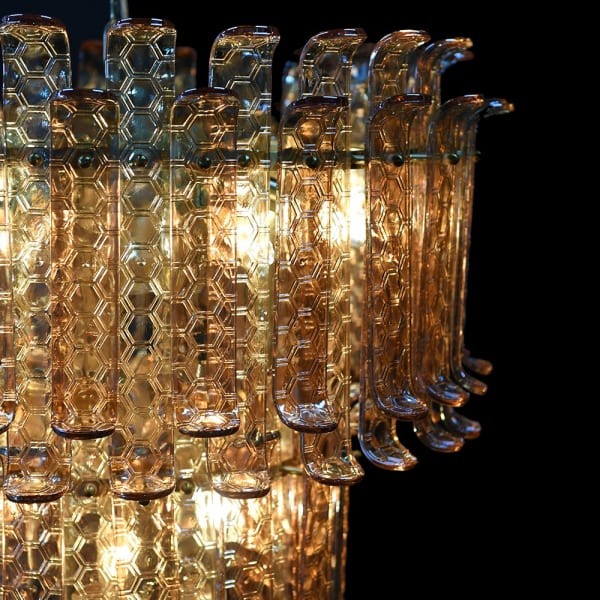 Leicester Gold Chandelier 88x70 cm Glass and Iron