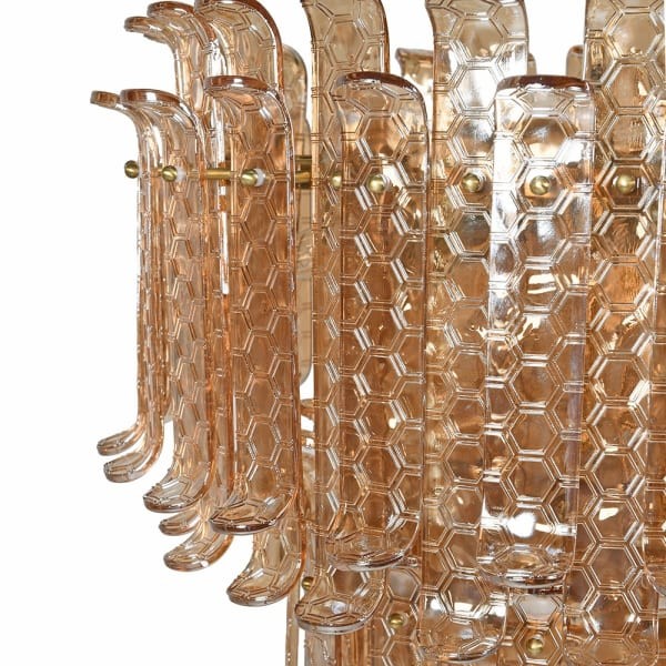 Leicester Gold Chandelier 88x70 cm Glass and Iron
