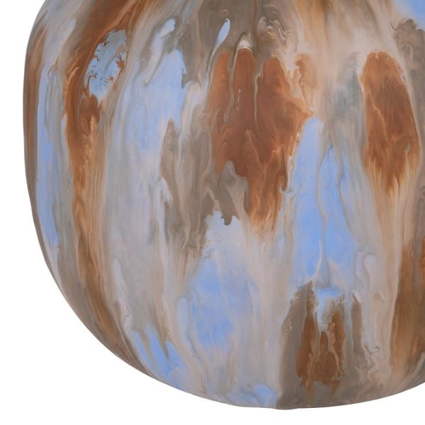 Bremner Iron table lamp displayed on a dark wood sideboard
