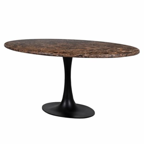 Emperador Marble Oval Dining Table 180 cm 