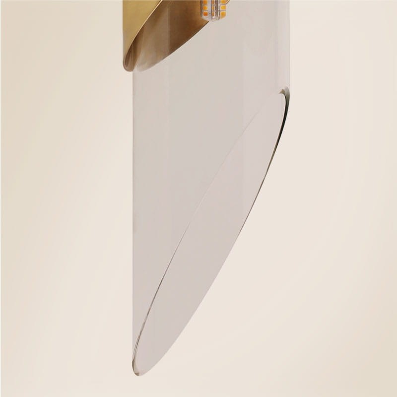 Lampa sufitowa Bamboo pojedyncza złoty mosiądz szklany klosz od Creativemary