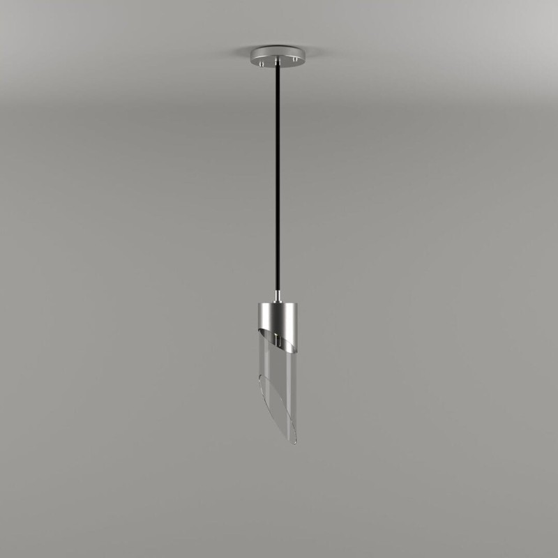 Lampa sufitowa Bamboo pojedyncza złoty mosiądz szklany klosz od Creativemary