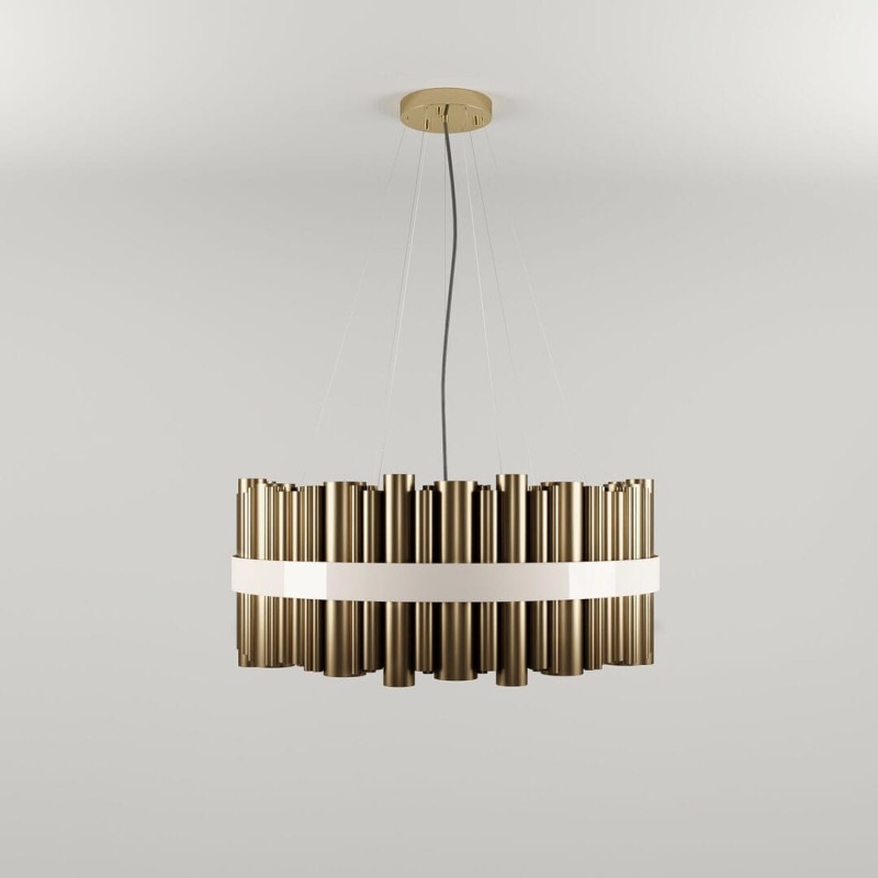 Granville Round Chandelier by Creativemary 100 cm brass