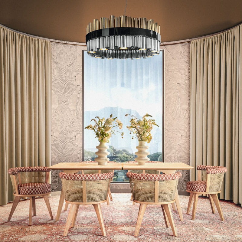 Granville Round Chandelier by Creativemary 100 cm brass