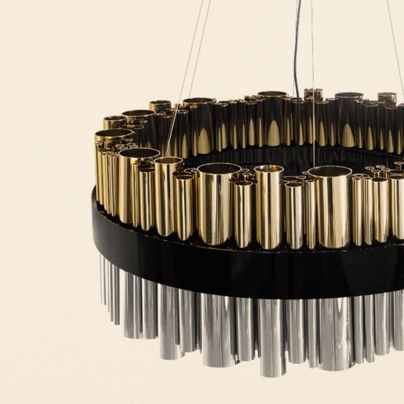 Granville Round Chandelier by Creativemary 100 cm brass