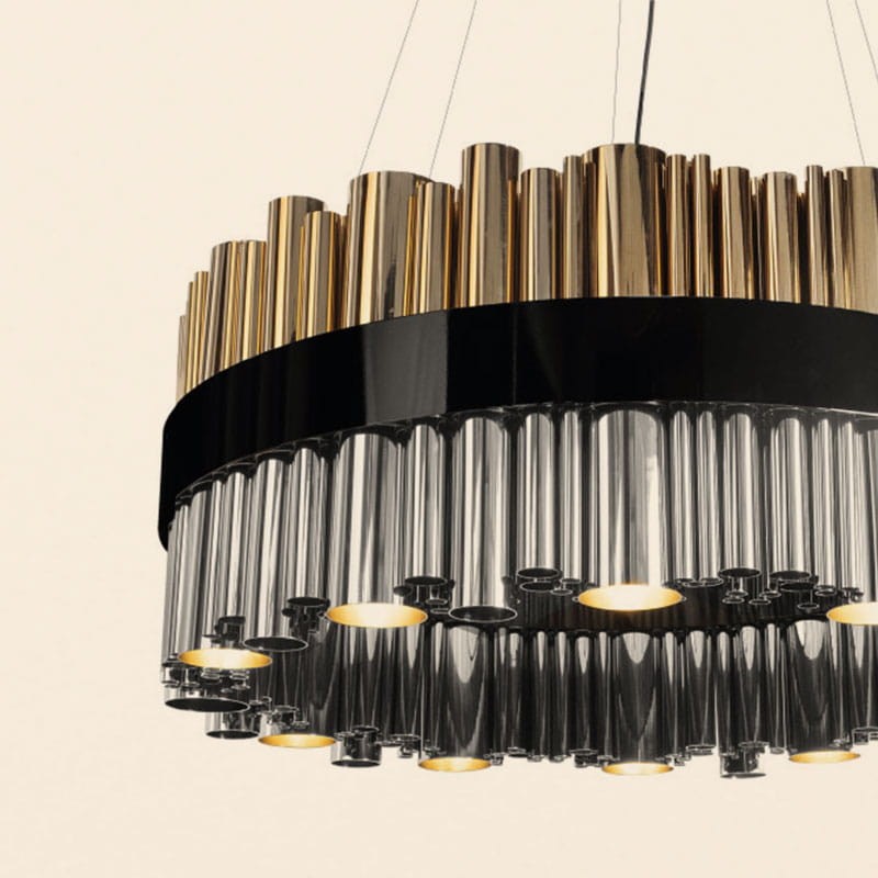 Granville Round Chandelier by Creativemary 100 cm brass