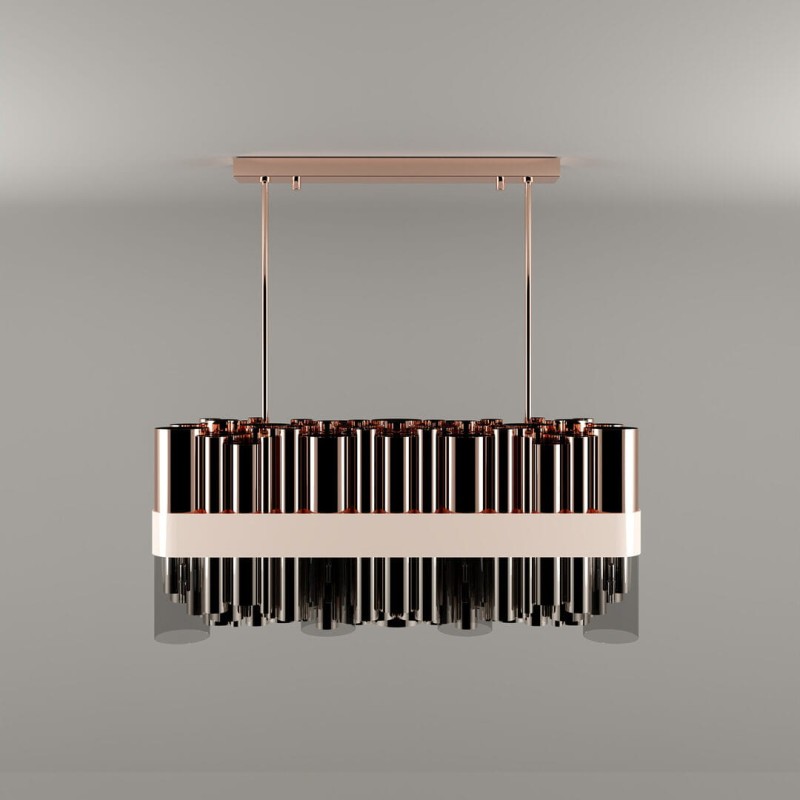 Granville Ceiling Lamp by Creativemary 80 cm brass and glass