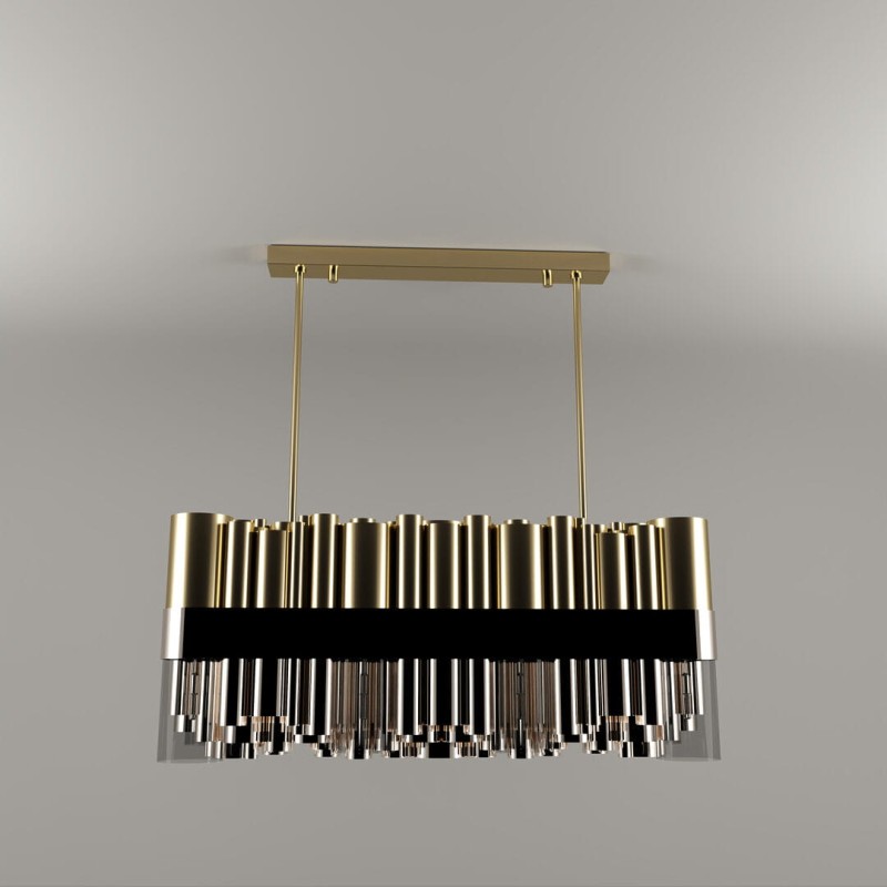 Granville Ceiling Lamp by Creativemary 80 cm brass and glass