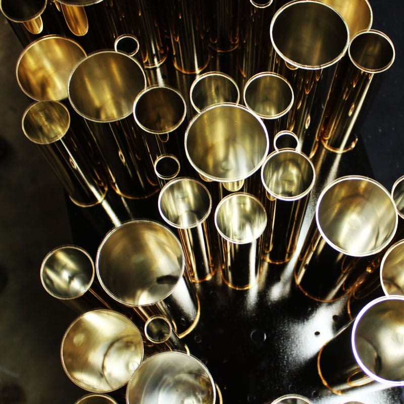 Granville Ceiling Lamp by Creativemary 80 cm brass and glass