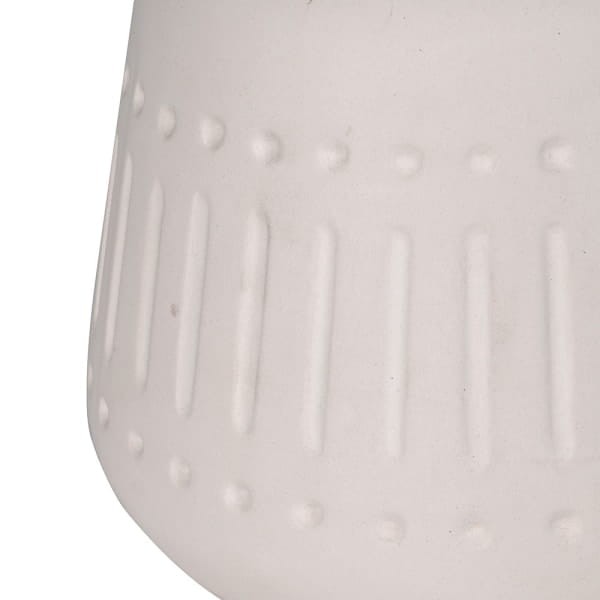 Elegant Orient table lamp with white ceramic base and linen shade