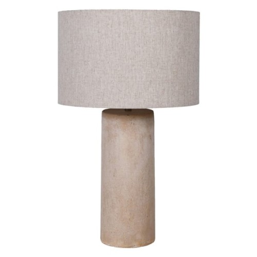 Beige Table Lamp 67 cm with Linen Shade