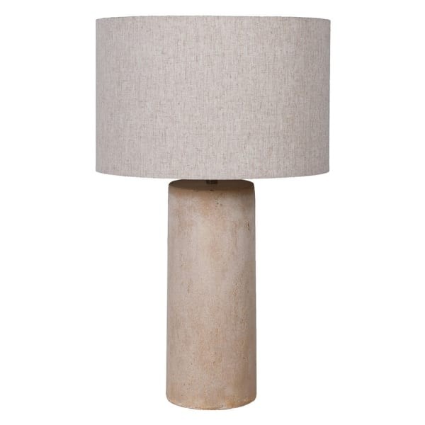 Beige table lamp 67 cm with linen shade