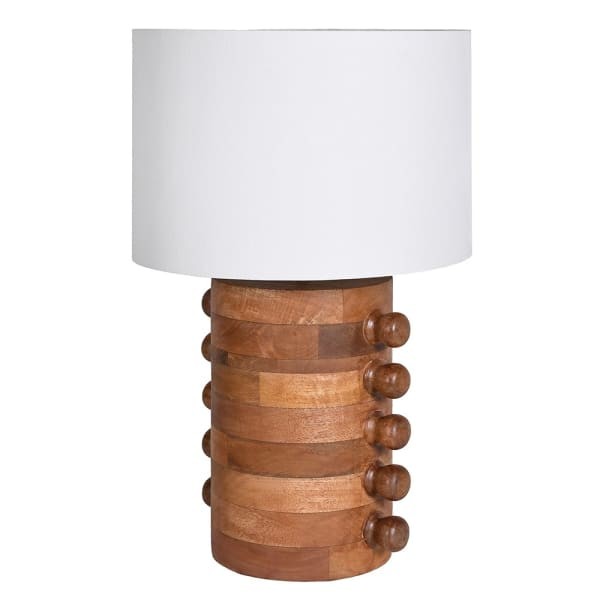 Wooden Ascott 60 cm mango wood table lamp