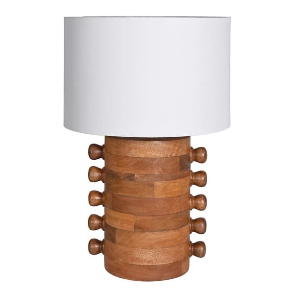 Wooden Ascott 60 cm mango wood table lamp