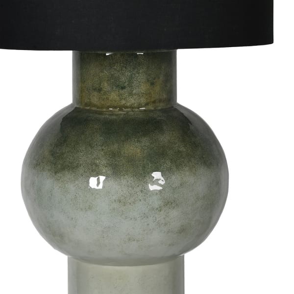Tall 83cm green and black table lamp