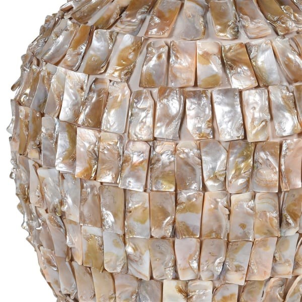 Pearls beige ceramic table lamp 68 cm with cream shade