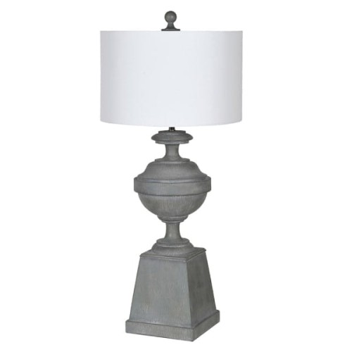 Bourne Grey Table Lamp 76 cm with Linen Shade