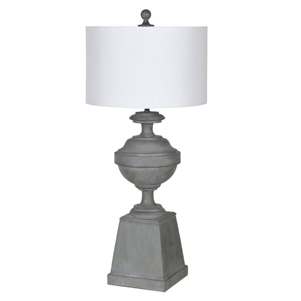 Bourne Grey Table Lamp 76 cm with Linen Shade