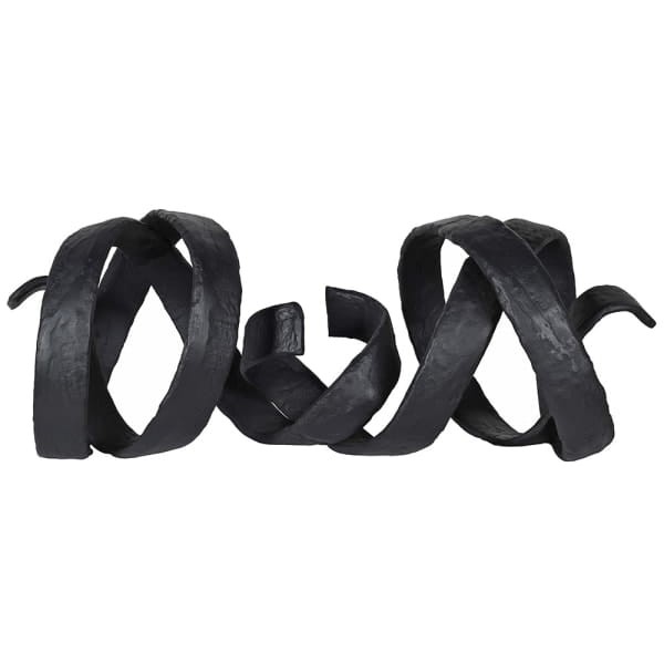 Modern abstract aluminium sculpture in dark brown