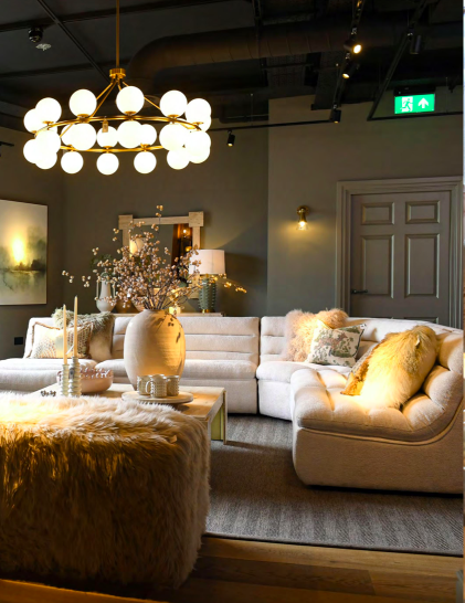 White Bubble chandelier with 24 white glass globes