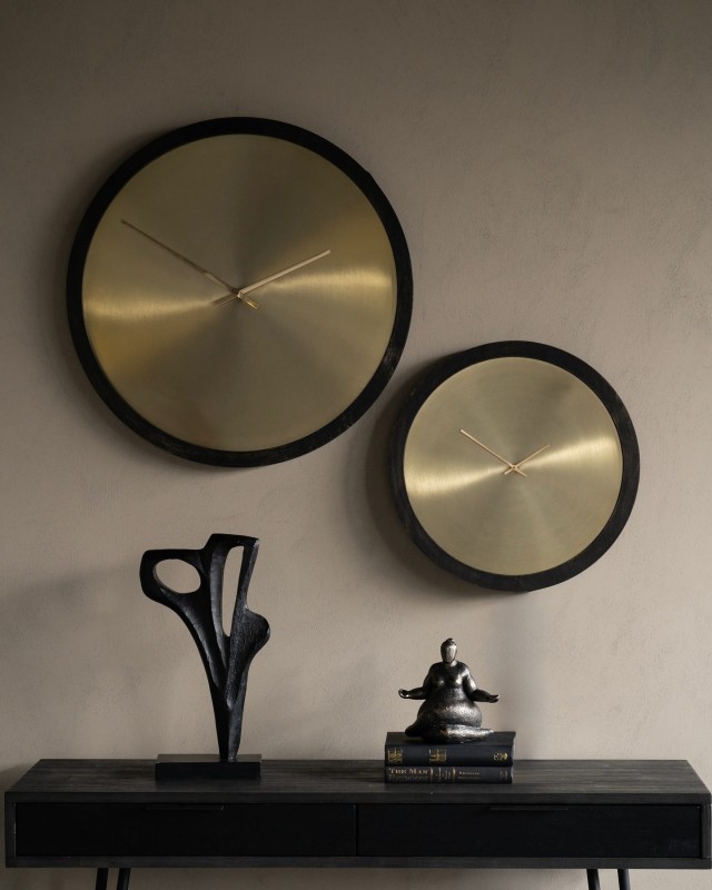 Iron Gold 70cm Metal Clock with Smooth Dial