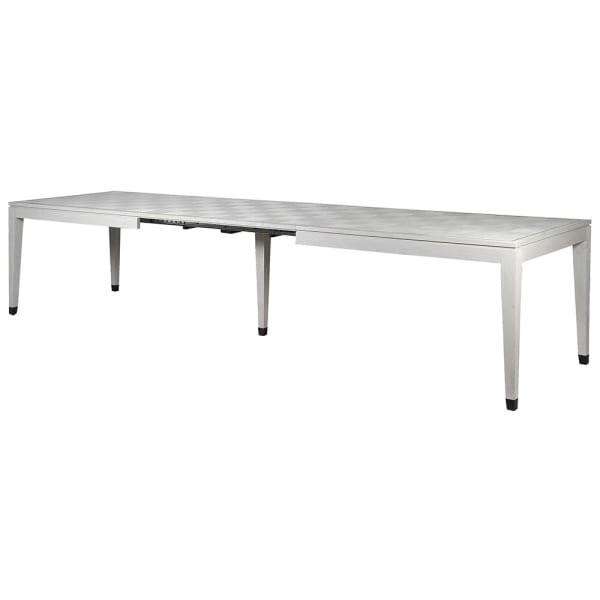 Light Oak Extendable Dining Table in Pale Oak with Contrasting Black Iron Detailing, 356cm