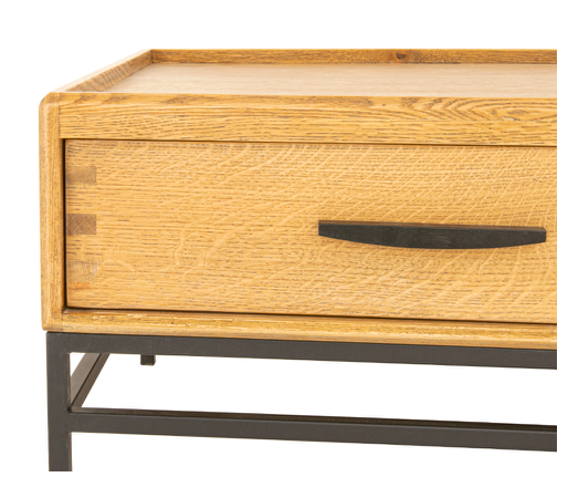 Brue 140 cm Oak Coffee Table with Two Drawers