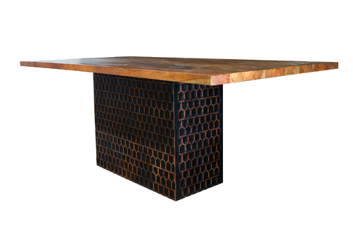 Kalini dining table with geometric base