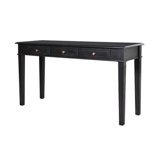 Minor Black Subtle Console Table 135cm with Three Drawers